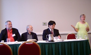 Fran speaking at a conference